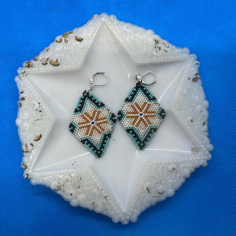Geometric Beaded Earrings